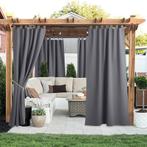 Set gordijnen voor buiten waterdicht klittenband 132 x 243cm, Huis en Inrichting, Stoffering | Gordijnen en Lamellen, 100 tot 150 cm
