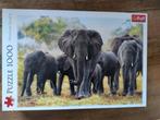 Puzzel olifanten 1000 stukjes, Ophalen of Verzenden, 500 t/m 1500 stukjes, Zo goed als nieuw, Legpuzzel