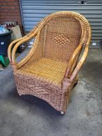 Rotan Fautuil, Huis en Inrichting, Stoelen, Ophalen, Zo goed als nieuw, Bruin, Eén