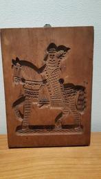 Mooie oude speculaasvorm, Sint Nicolaas te paard, Ophalen of Verzenden