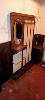 Antieke Wandkapstok met Spiegel, Antiek en Kunst, Ophalen