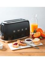 SMEG TSF02BLEU Broodrooster zwart 2x4 NIEUW IN DOOS!, Witgoed en Apparatuur, Ophalen of Verzenden
