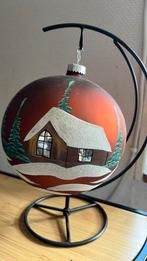 Grote hand geschilderde tafereel bal. 20 cm., Diversen, Kerst, Ophalen of Verzenden, Zo goed als nieuw