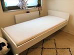 Ikea 1 persoonsbed Släkt wit, Huis en Inrichting, Slaapkamer | Bedden, 90 cm, Wit, Zo goed als nieuw, Hout