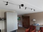Spotjes op rail, Huis en Inrichting, Lampen | Spots, Ophalen, Halogeen, Gebruikt, Metaal of Aluminium