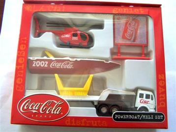 Coca Cola boot - helikopter - auto set (zie foto) beschikbaar voor biedingen