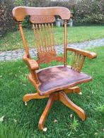 Verschillende klassieke/ antieke eiken bureaustoelen, Huis en Inrichting, Bureaustoelen, Ophalen, Gebruikt, Bruin