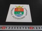 sticker Gemeente Hoogezand - Sappemeer  wapen, Verzamelen, Ophalen, Zo goed als nieuw, Bedrijf of Vereniging