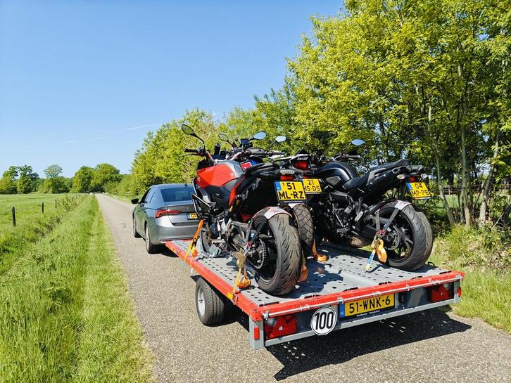 Te huur Motor aanhanger / 3 motoren / 100 kmh / Geremd, Motoren, Accessoires | Overige, Ophalen of Verzenden