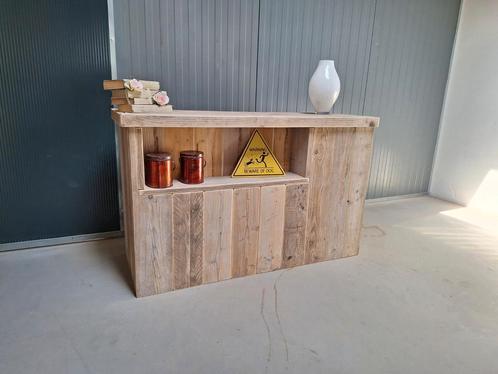 Steigerhouten balie toonbank industriële look steigerhout, Huis en Inrichting, Woonaccessoires | Overige, Ophalen of Verzenden