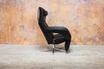 ZGANieuw zwarte leren Jori Symphony design relaxfauteuil, Huis en Inrichting, Jori, Design, 75 tot 100 cm, Ophalen of Verzenden