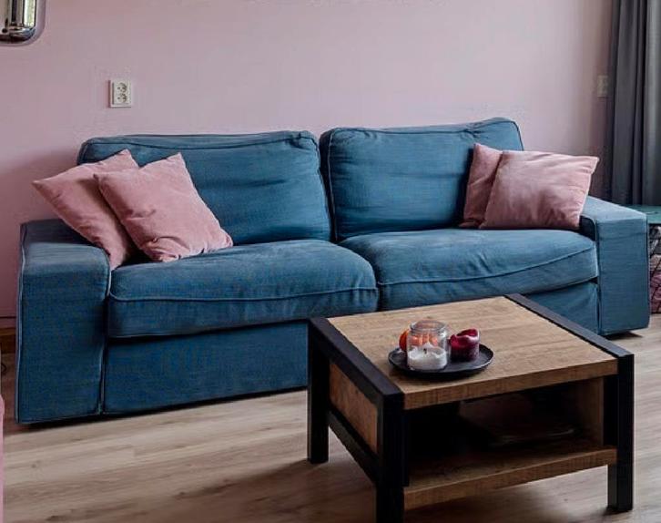 Ikea Kivik 3-zitsbank - Hillared Donkerblauw, Huis en Inrichting, Banken | Bankstellen, Gebruikt, Rechte bank, Driepersoons, 200 tot 250 cm