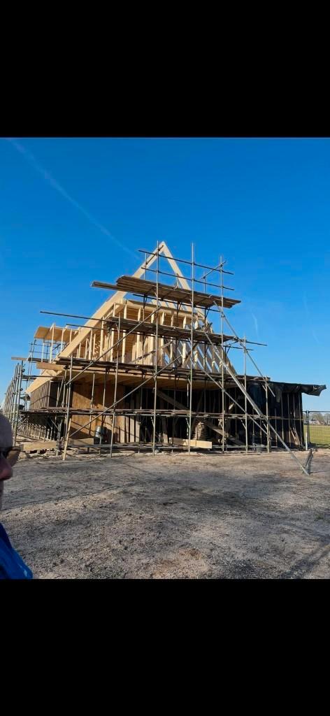 Steigers voor 3 topgevels, Doe-het-zelf en Verbouw, Steigers, Gebruikt, Gevelsteiger, 5 meter of hoger, Ophalen