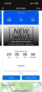 2 zitplaatsen NEW WAVE in Concert!, Tickets en Kaartjes, Concerten | Nederlandstalig, Twee personen, Februari