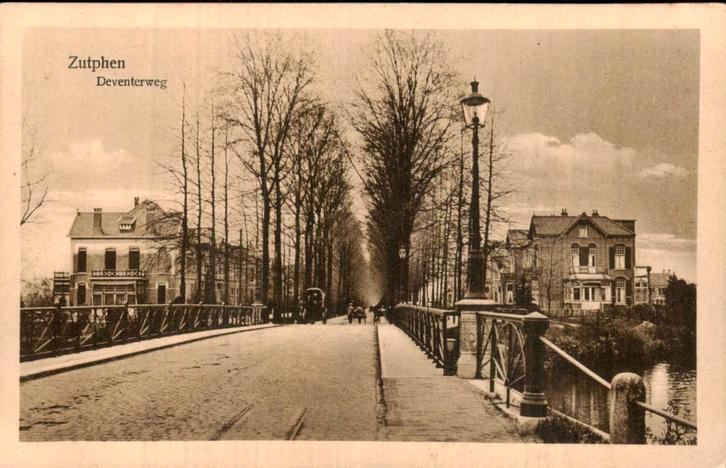 Zutphen - Deventerweg - Brug, Verzamelen, Ansichtkaarten | Nederland, Ongelopen, Gelderland, Voor 1920, Ophalen of Verzenden