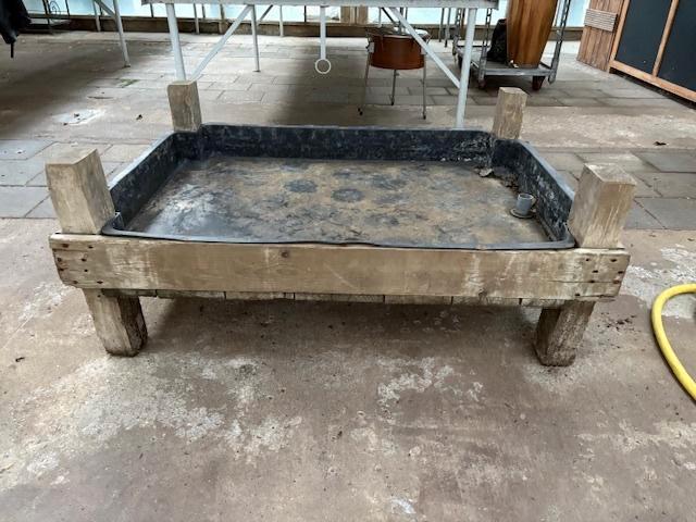 Hardhouten bakken, Tuin en Terras, Bloembakken en Plantenbakken, Zo goed als nieuw, Hout, Tuin, 30 tot 60 cm, 100 cm of meer, Rechthoekig