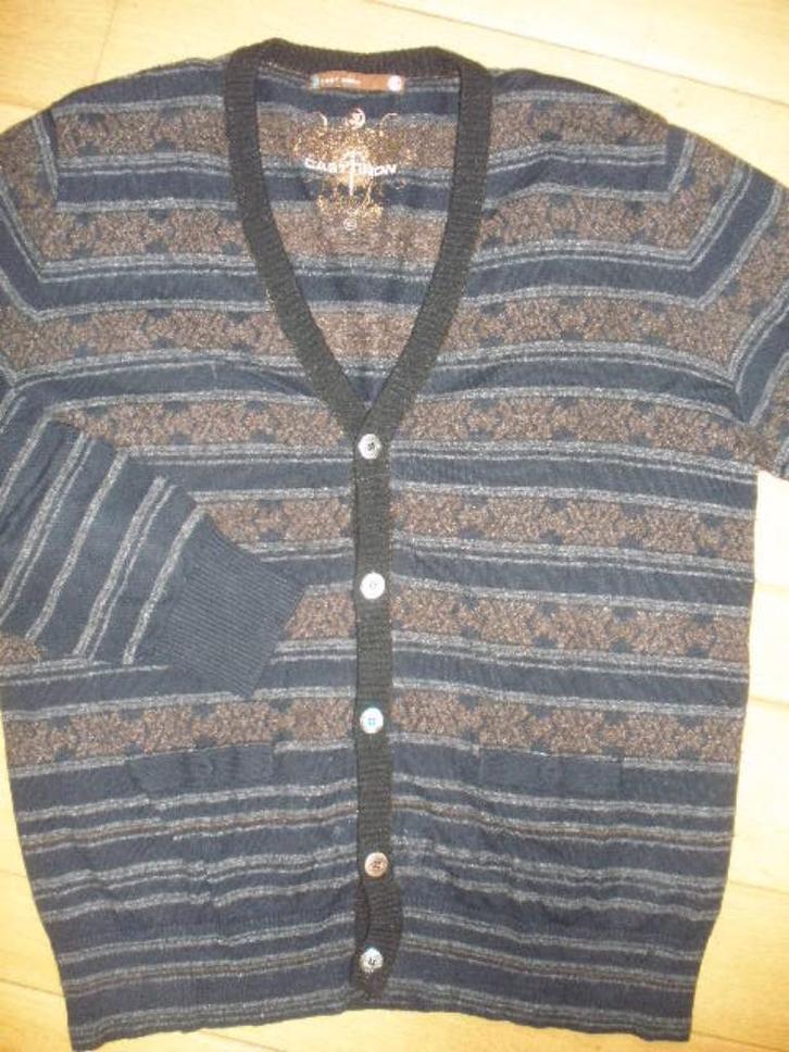 CAST IRON vest zwart grijs bruin maat XXL, Kleding | Heren, Truien en Vesten, Zo goed als nieuw, Overige maten, Zwart, Ophalen of Verzenden