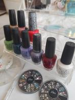 Nagellak rek met 7 OPI 4 dozen strass steentjes & hulpmiddel, Ophalen of Verzenden, Zo goed als nieuw, Handen en Nagels