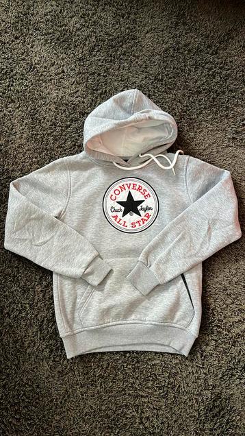 Converse All Star hoodie grijs katoen