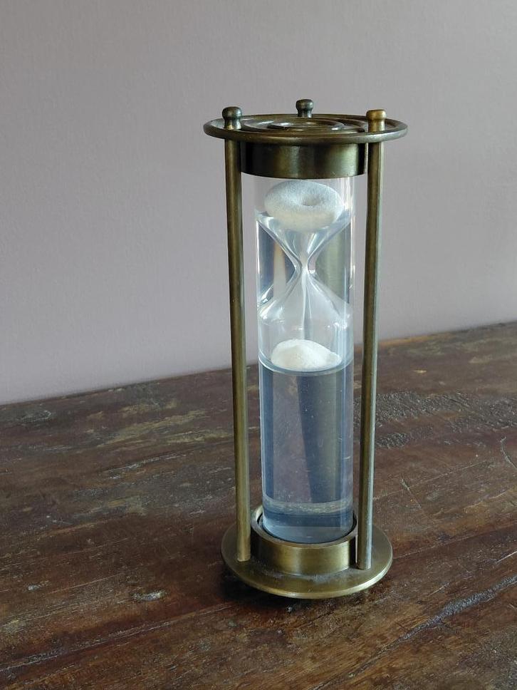 Antieke Messing Zandloper, Antiek en Kunst, Antiek | Woonaccessoires, Ophalen