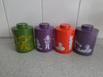Vintage Potjes met Kindertekeningen - Set van 4, Ophalen of Verzenden, Gebruikt
