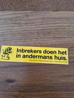 2159 Inbrekers Sticker - Lepenga Beveiliging Hoorn, Ophalen of Verzenden