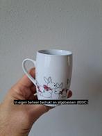 Beker mok met konijnen, porselein D6xH8.5cm, Overige typen, Nieuw, Ophalen of Verzenden, Overige stijlen