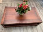 Strakke massief kersen kersenhouten salontafel, Ophalen, Strak modern, Gebruikt, 100 tot 150 cm