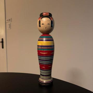 Vintage Japanse Kokeshi pop – Tsuchiyu-stijl – 31 cm beschikbaar voor biedingen