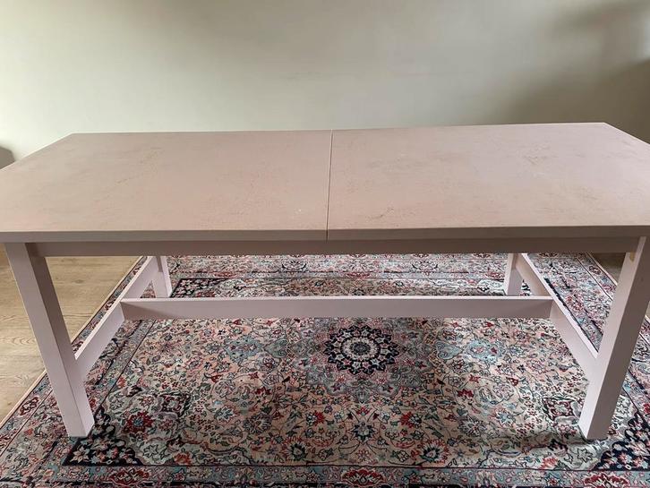 Norden uitschuiftafel Ikea blush rose, Huis en Inrichting, Tafels | Eettafels, Zo goed als nieuw, 50 tot 100 cm, 200 cm of meer
