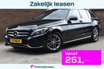 Mercedes-Benz C-klasse Estate 180 Lease Edition '16 LED Clim, Auto's, Leder en Stof, Zwart, Handgeschakeld, 19 km/l