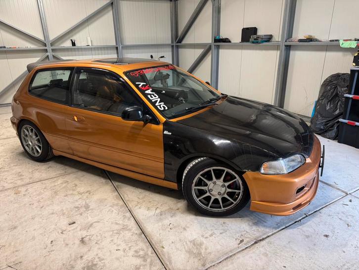 1995 Honda Civic EG met B16A1 met Turbo - 277pk!, Auto's, Honda, Particulier, Civic, Benzine, Hatchback, Handgeschakeld, Geïmporteerd