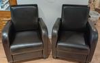 2 Leuke Donkere Fauteuils, Ophalen, Gebruikt, 75 tot 100 cm, 50 tot 75 cm