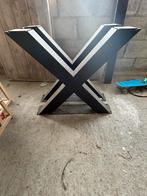 2 zware stalen tafelpoten, Huis en Inrichting, Ophalen, Minder dan 50 cm, 50 tot 100 cm, Rond