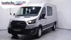 Ford Transit 2.0 TDCi 130 pk L3H2 Dubbel Cabine Airco Camera, Auto's, Voorwielaandrijving, 4 cilinders, 129 pk, Metallic lak