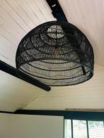Hanglamp rotan riet zwart wicker Hk living, Huis en Inrichting, Lampen | Hanglampen, Ophalen, Zo goed als nieuw, Minder dan 50 cm