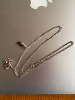 Zilveren bedelketting jasseron met 2 bedels, Ophalen of Verzenden, Gebruikt, Zilver