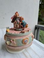 Vintage muziekdoosje met beren tafereel, Ophalen of Verzenden