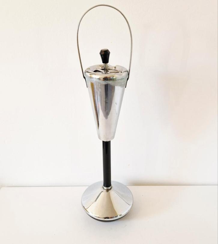 vintage staande asbak chromen vintage asbak jaren 50 chromen, Verzamelen, Retro, Huis en Inrichting, Ophalen of Verzenden