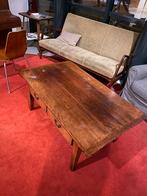 Massief eikenhouten salontafel, Huis en Inrichting, Tafels | Sidetables, Antiek, Gebruikt, 50 tot 100 cm, Eikenhout