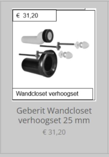 Geberit Wandcloset verhoogset 25 mm beschikbaar voor biedingen