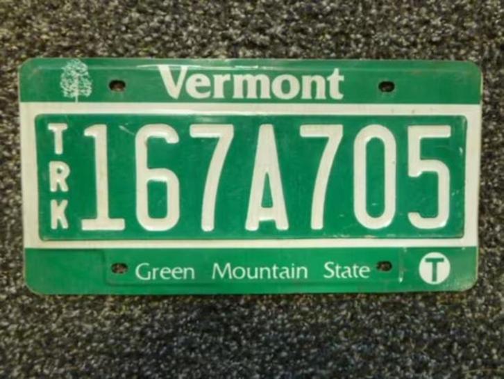 Kentekenplaat licenseplate Vermont 2 USA, Verzamelen, Automerken, Motoren en Formule 1, Gebruikt, Auto's, Verzenden