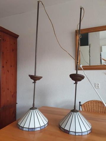 Plafondlamp 2x brocante beschikbaar voor biedingen
