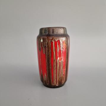 West-Duitse Fat Lava vaas. Scheurich 231-15. rood bruin beschikbaar voor biedingen