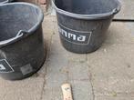 Gratis 3 Emmers met gaten onderin. Plantenbak, bloembak, Tuin en Terras, Ophalen, Kunststof, Gebruikt, Rond