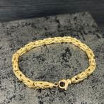 14 karaats gouden koningschakel armband prachtig, Sieraden, Tassen en Uiterlijk, Armbanden, Ophalen of Verzenden, Nieuw, Goud