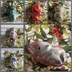 Oude kerstbal pinguin, eekhoorn vos, ram, hond, varken, beer, Diversen, Kerst, Ophalen of Verzenden