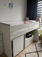 Halfhoogslaper met bureau, Ophalen, Zo goed als nieuw, Halfhoogslaper