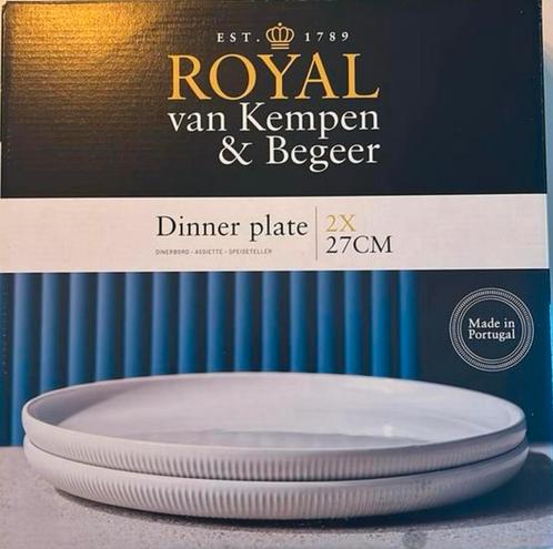 Royal Van Kempen & Begeer dinerborden, Huis en Inrichting, Keuken | Servies, Nieuw, Bord(en), Effen, Aardewerk, Ophalen of Verzenden