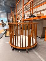 Ronde box eikenhout, Ophalen, Zo goed als nieuw, Rond, Wieltjes